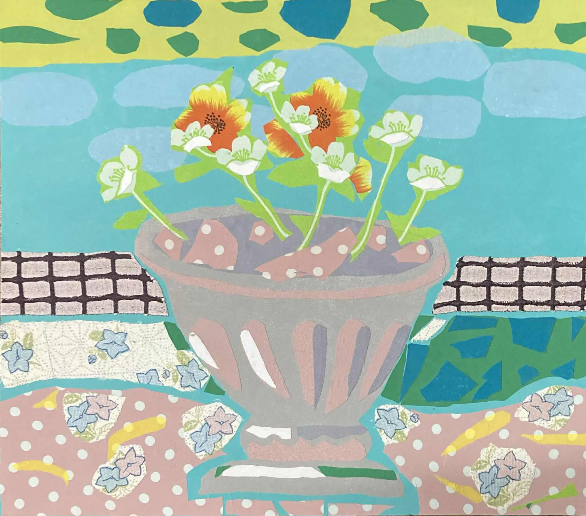 City flower pots