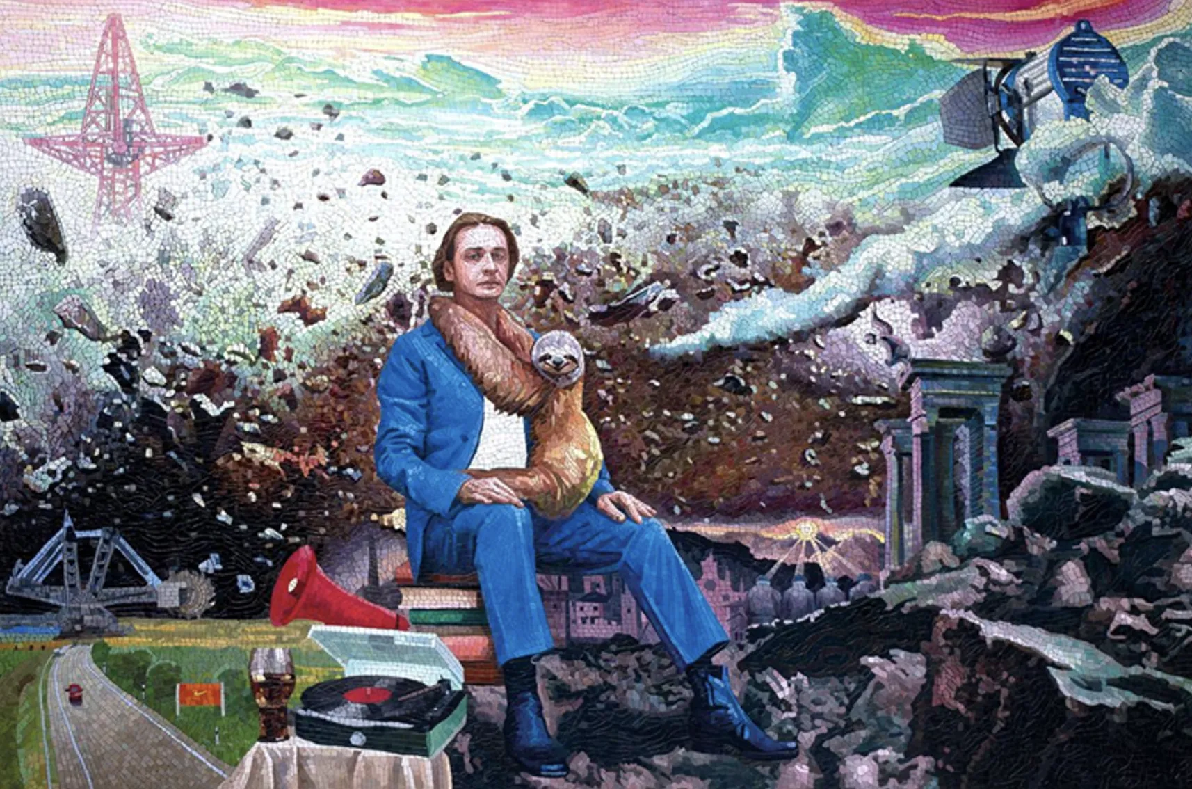 «Автопортрет з лінивцем», 2010, 196х295 (проект Умови вибуху) (полотно, олія)